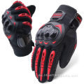 Guantes de montar en motocicleta de carreras de dedos transpirables